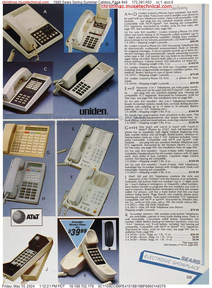 1985 Sears Spring Summer Catalog, Page 940