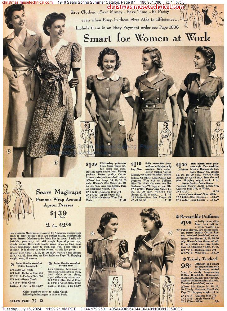 1940 Sears Spring Summer Catalog, Page 87