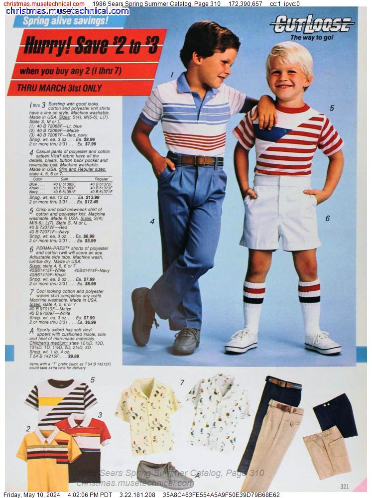 1986 Sears Spring Summer Catalog, Page 310