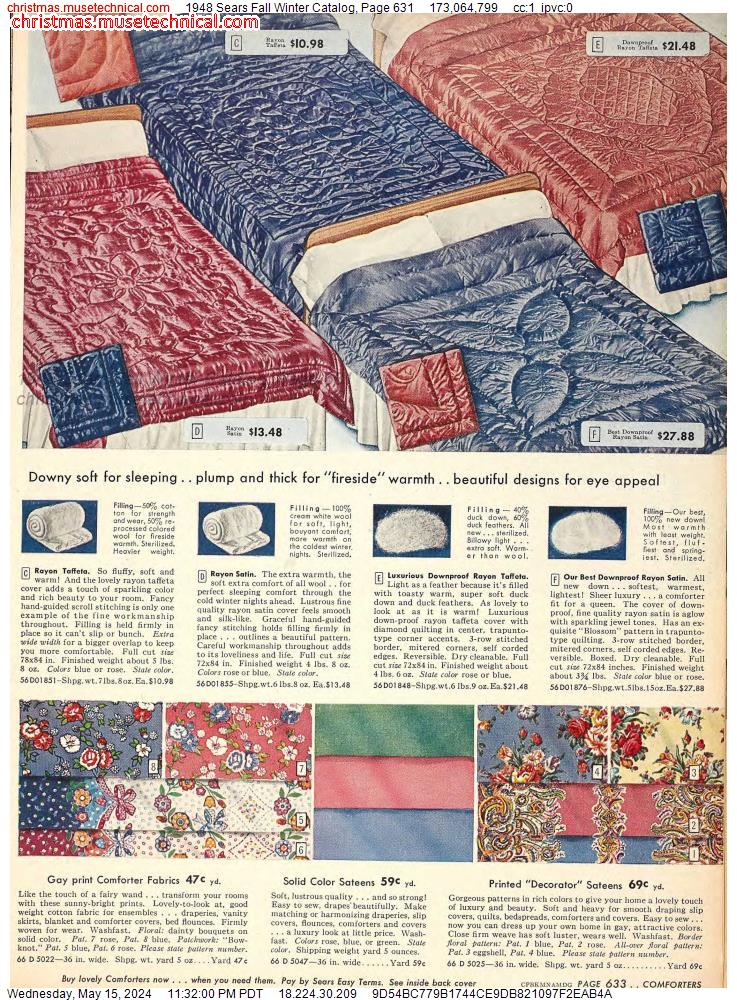 1948 Sears Fall Winter Catalog, Page 631