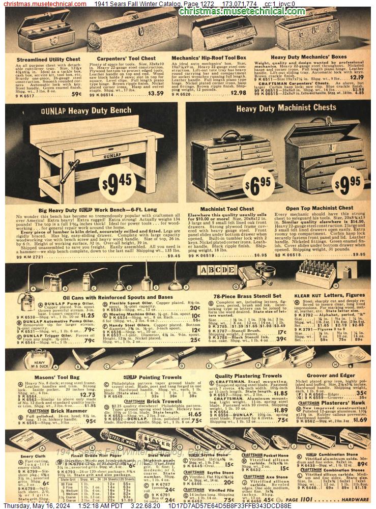 1941 Sears Fall Winter Catalog, Page 1272
