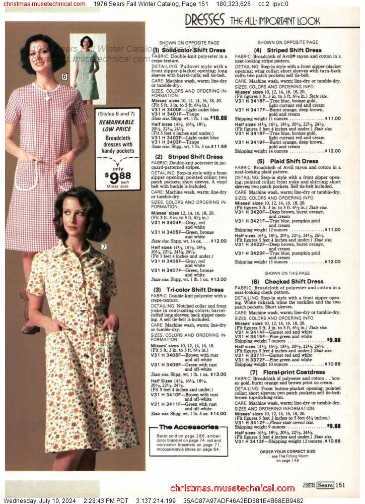 1976 Sears Fall Winter Catalog, Page 151