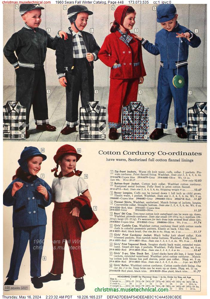 1960 Sears Fall Winter Catalog, Page 448