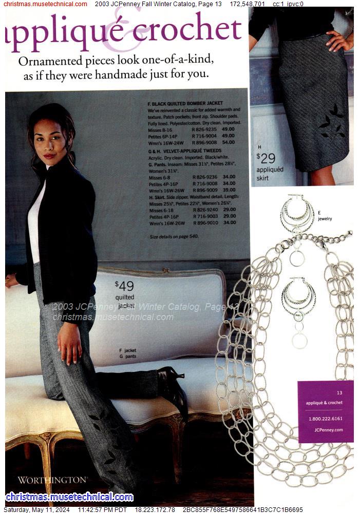 2003 JCPenney Fall Winter Catalog, Page 13