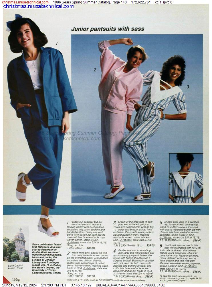 1986 Sears Spring Summer Catalog, Page 140