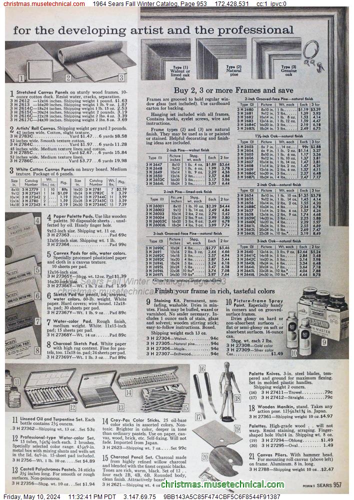 1964 Sears Fall Winter Catalog, Page 953
