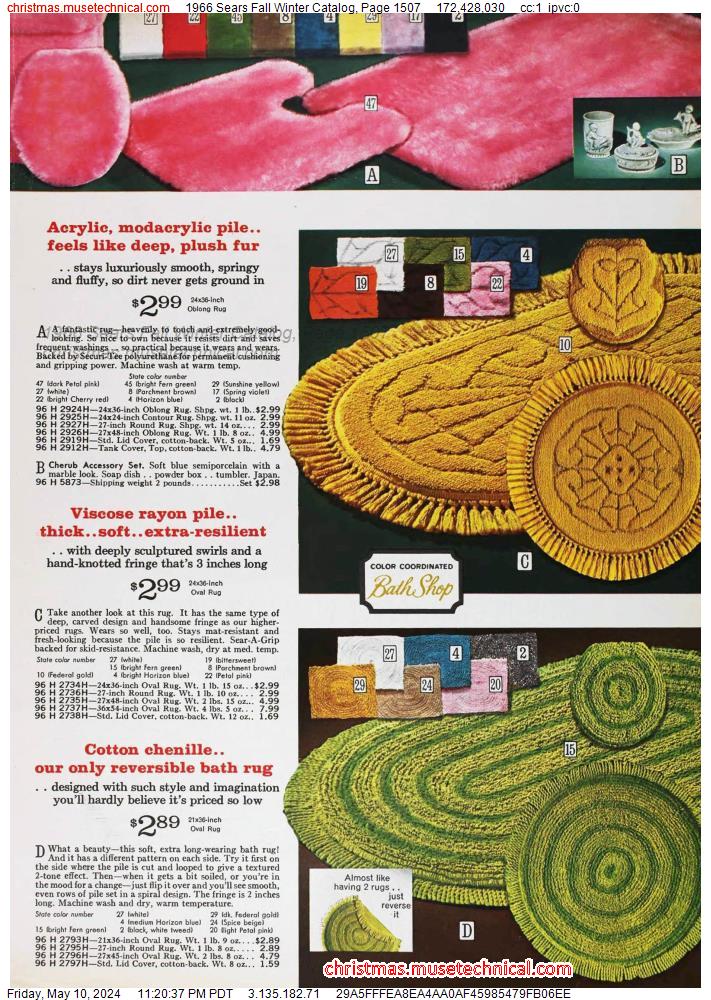 1966 Sears Fall Winter Catalog, Page 1507