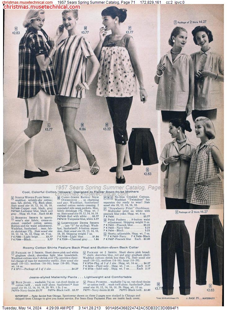 1957 Sears Spring Summer Catalog, Page 71