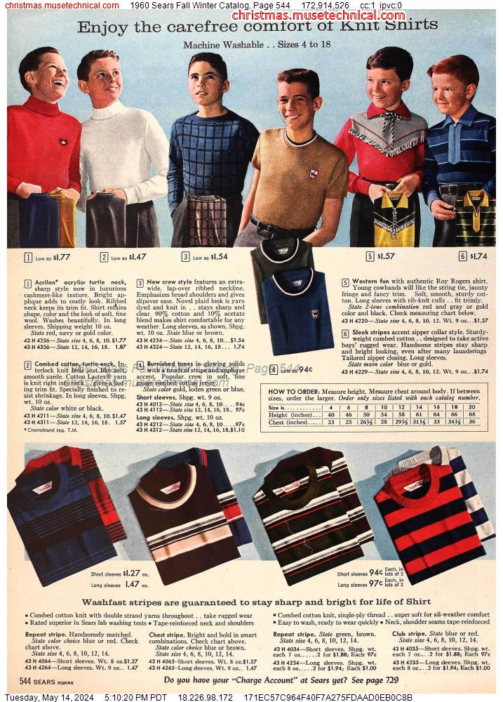 1960 Sears Fall Winter Catalog, Page 544