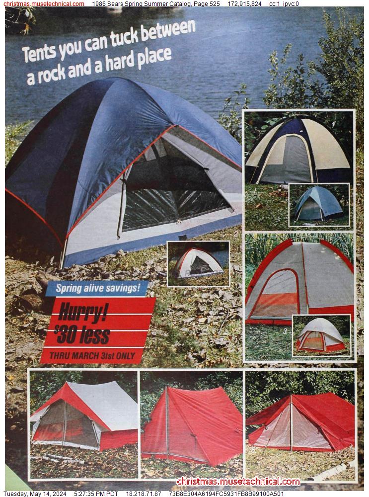 1986 Sears Spring Summer Catalog, Page 525