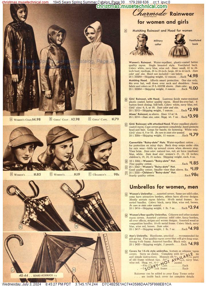 1945 Sears Spring Summer Catalog, Page 30