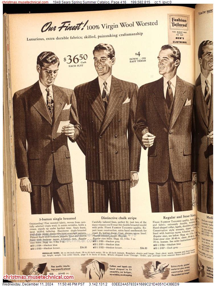 1948 Sears Spring Summer Catalog, Page 416