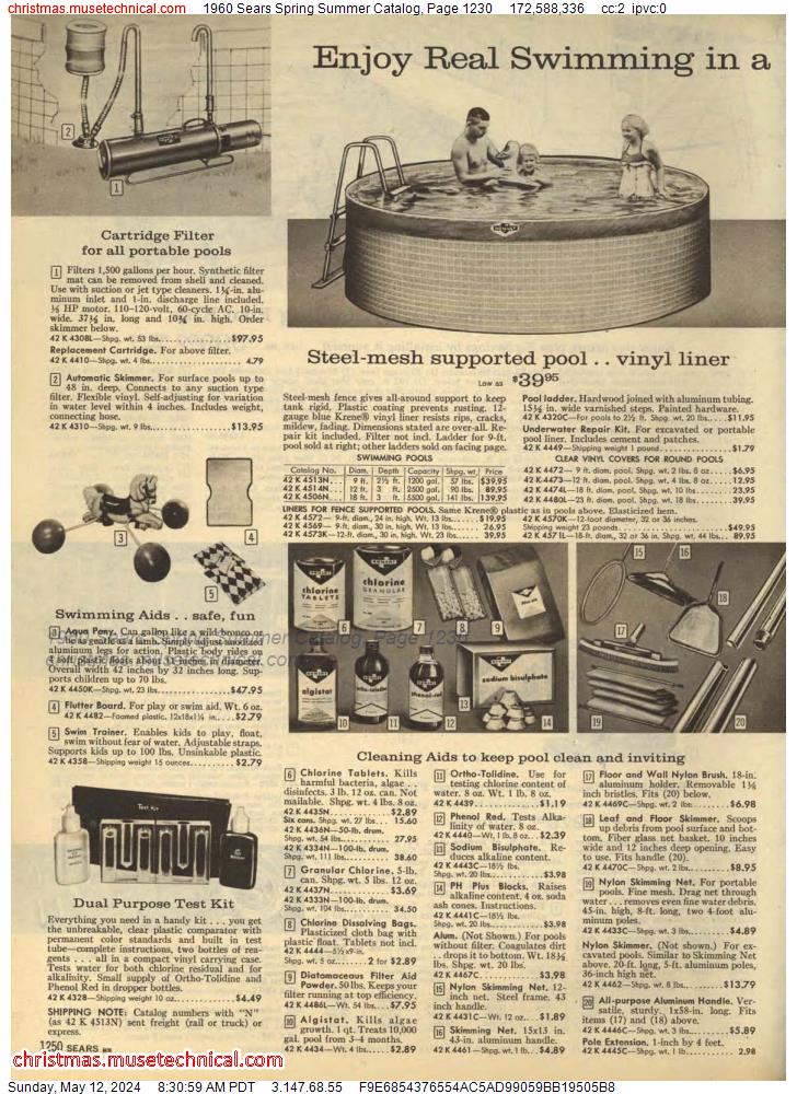 1960 Sears Spring Summer Catalog, Page 1230