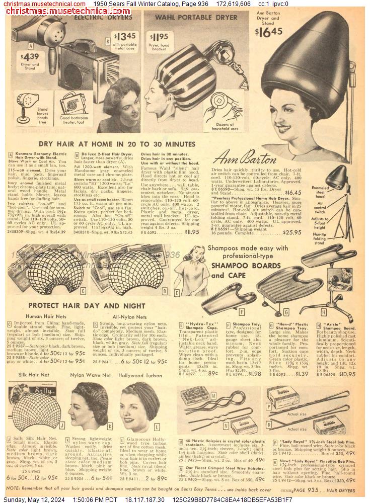 1950 Sears Fall Winter Catalog, Page 936