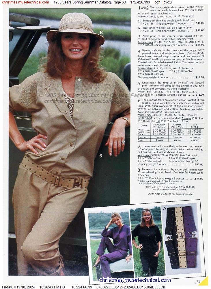 1985 Sears Spring Summer Catalog, Page 63