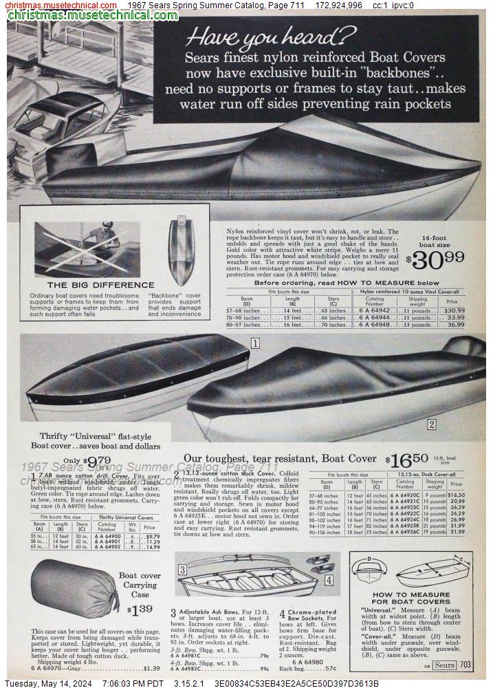 1967 Sears Spring Summer Catalog, Page 711