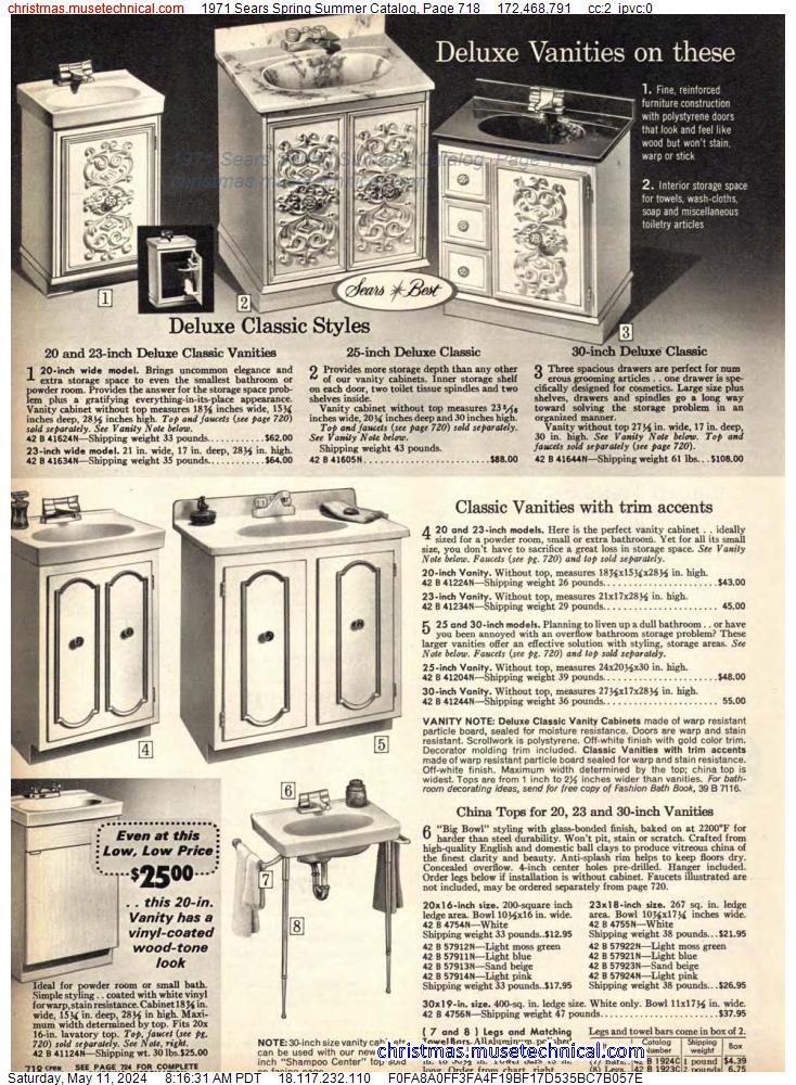 1971 Sears Spring Summer Catalog, Page 718