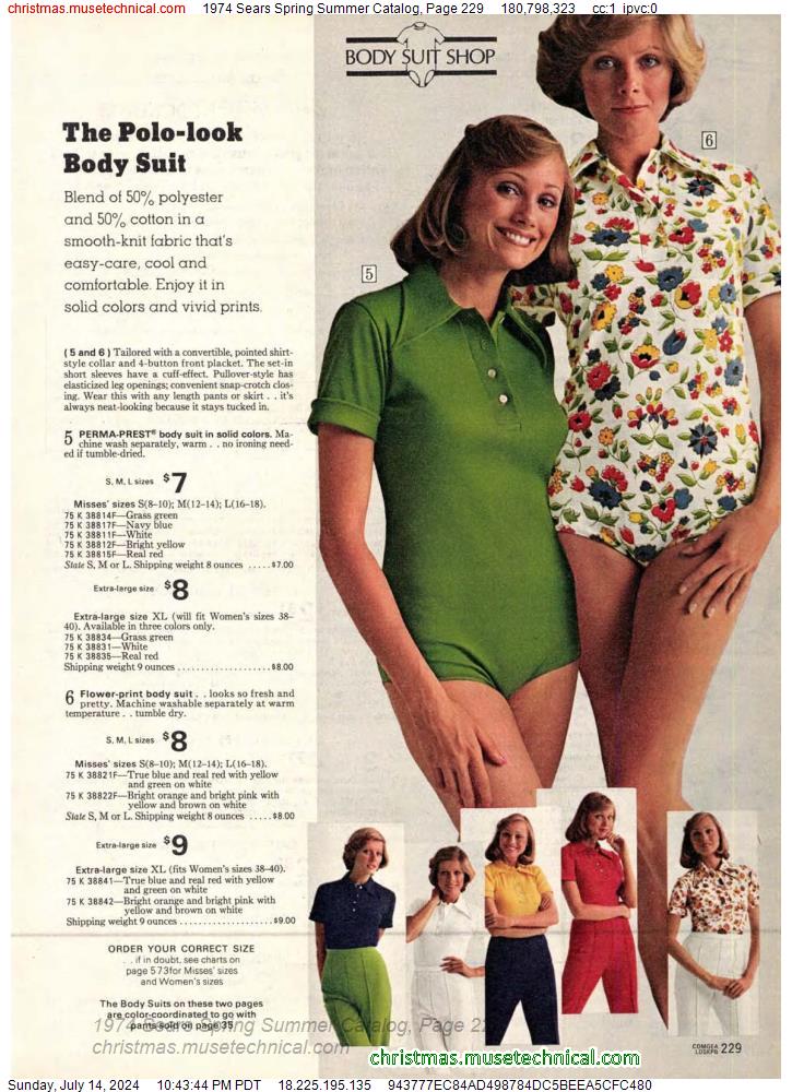 1974 Sears Spring Summer Catalog, Page 229 - Catalogs & Wishbooks
