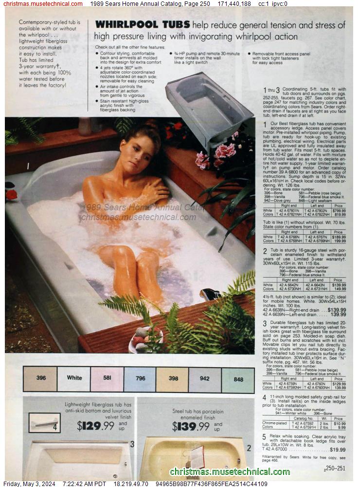 1989 Sears Home Annual Catalog, Page 250