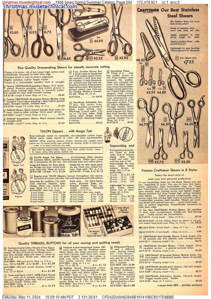 1956 Sears Spring Summer Catalog, Page 592