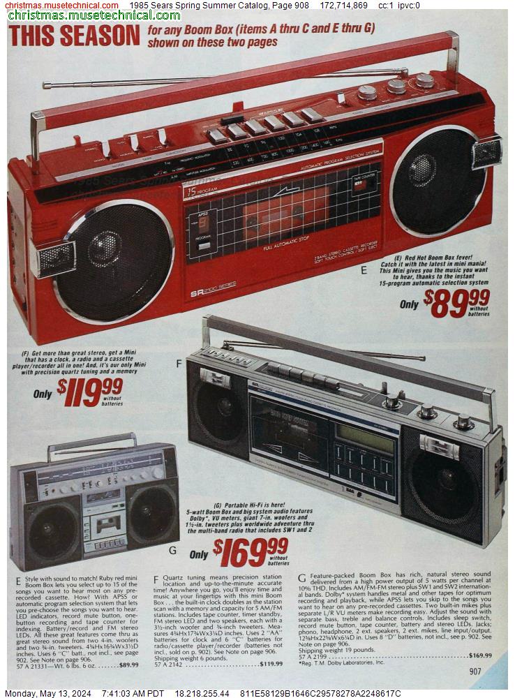 1985 Sears Spring Summer Catalog, Page 908