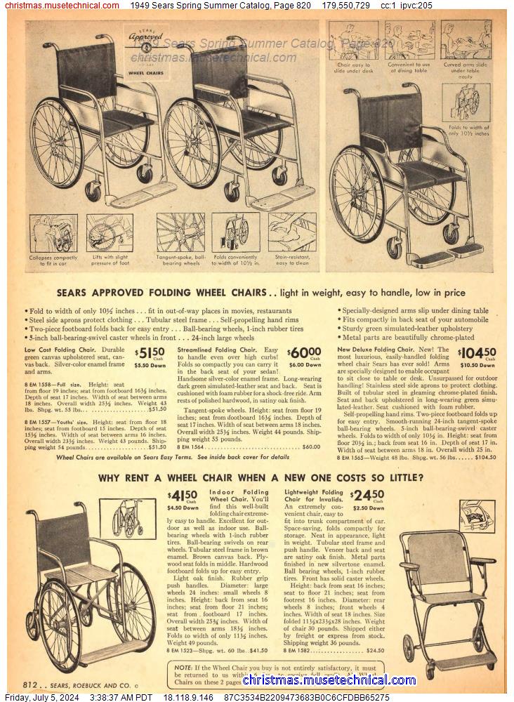 1949 Sears Spring Summer Catalog, Page 820