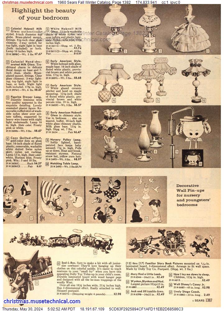 1960 Sears Fall Winter Catalog, Page 1382