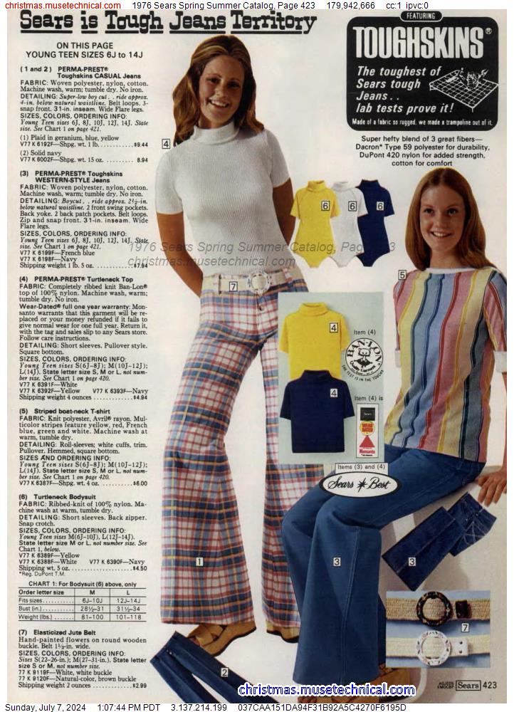 1976 Sears Spring Summer Catalog, Page 423