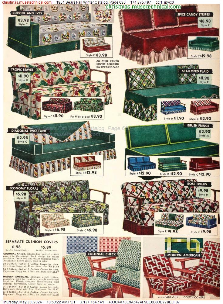1951 Sears Fall Winter Catalog, Page 630