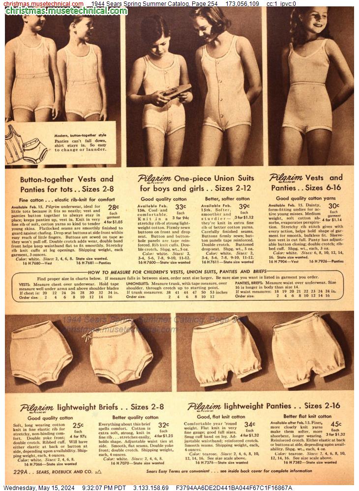 1944 Sears Spring Summer Catalog, Page 254