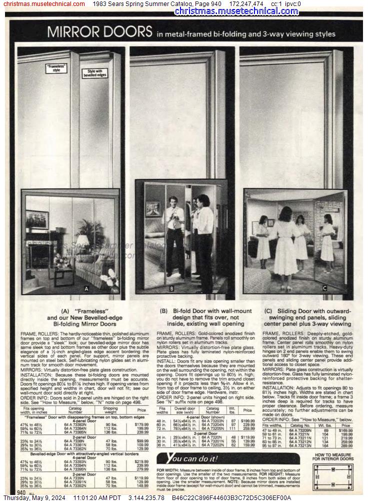 1983 Sears Spring Summer Catalog, Page 940