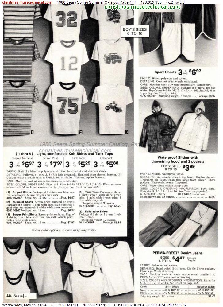 1980 Sears Spring Summer Catalog, Page 444