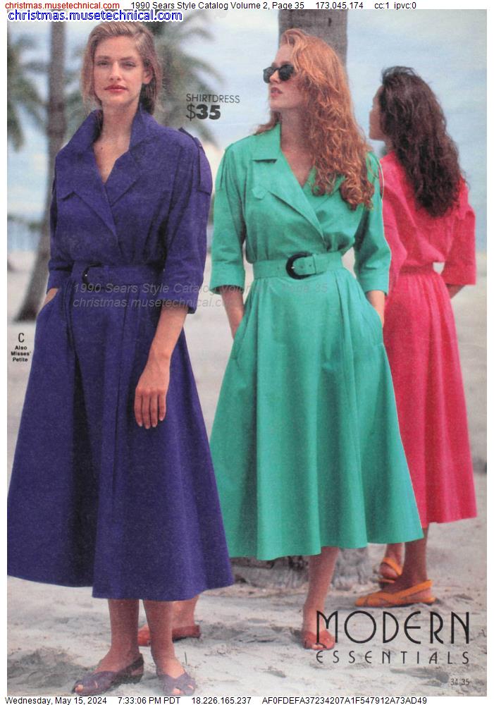 1990 Sears Style Catalog Volume 2, Page 35