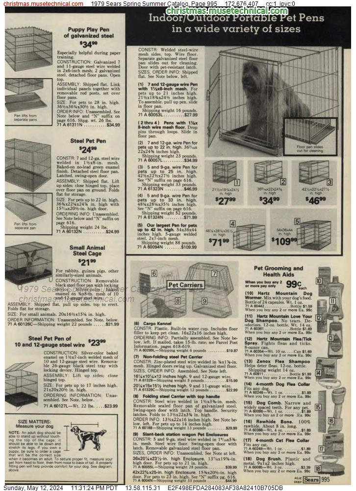 1979 Sears Spring Summer Catalog, Page 995