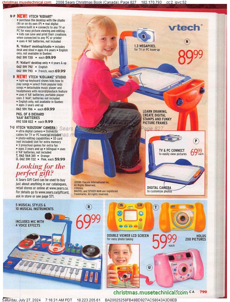 2008 Sears Christmas Book (Canada), Page 827