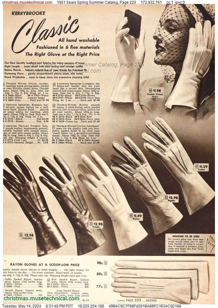 1951 Sears Spring Summer Catalog, Page 225