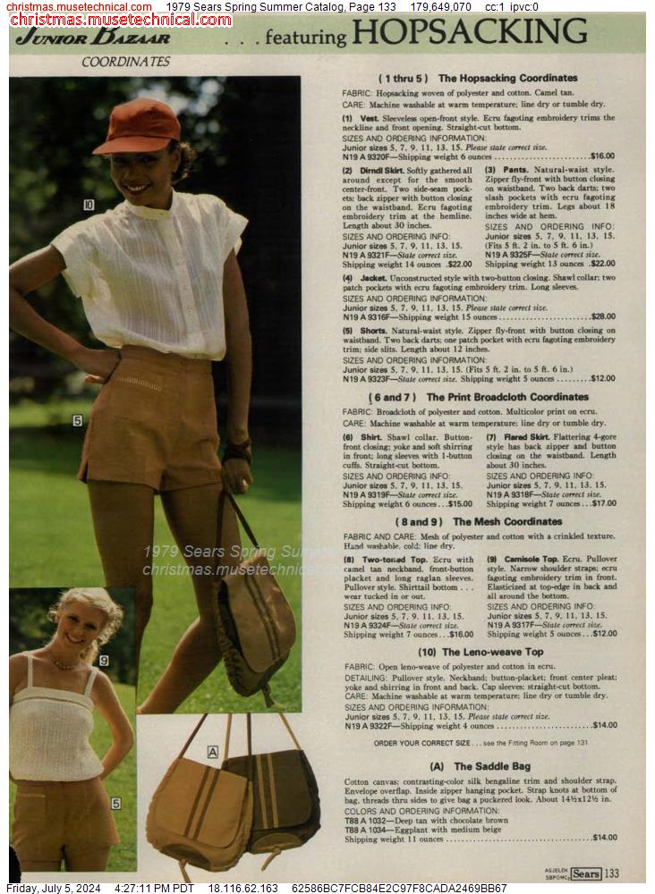 1979 Sears Spring Summer Catalog, Page 133