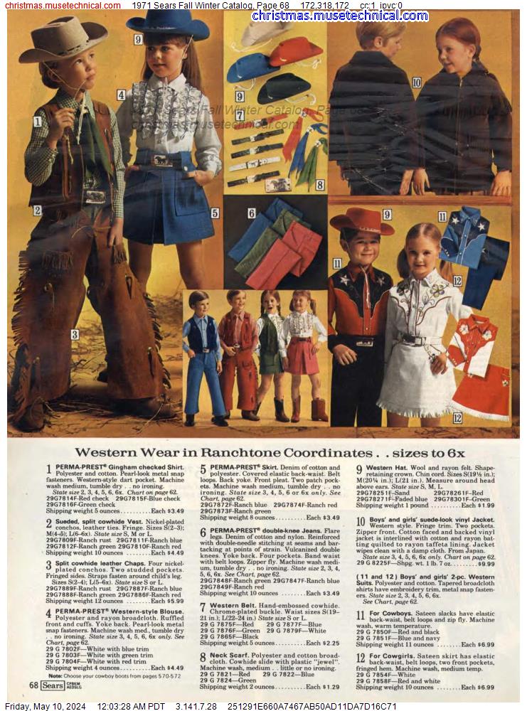 1971 Sears Fall Winter Catalog, Page 68