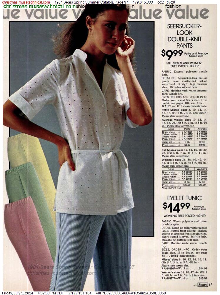 1981 Sears Spring Summer Catalog, Page 97