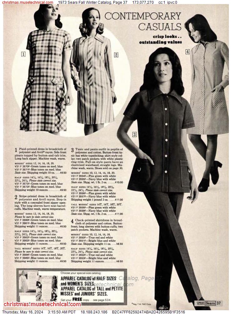 1973 Sears Fall Winter Catalog, Page 37