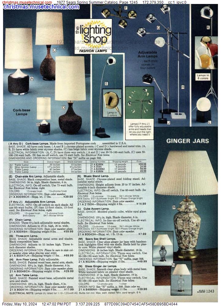 1977 Sears Spring Summer Catalog, Page 1245