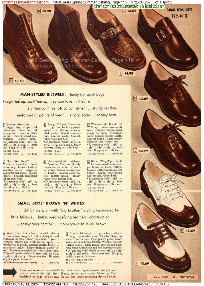 1949 Sears Spring Summer Catalog, Page 115