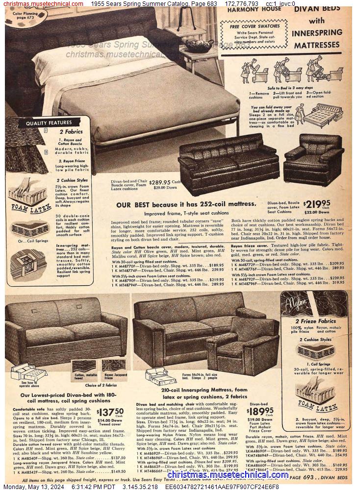 1955 Sears Spring Summer Catalog, Page 683