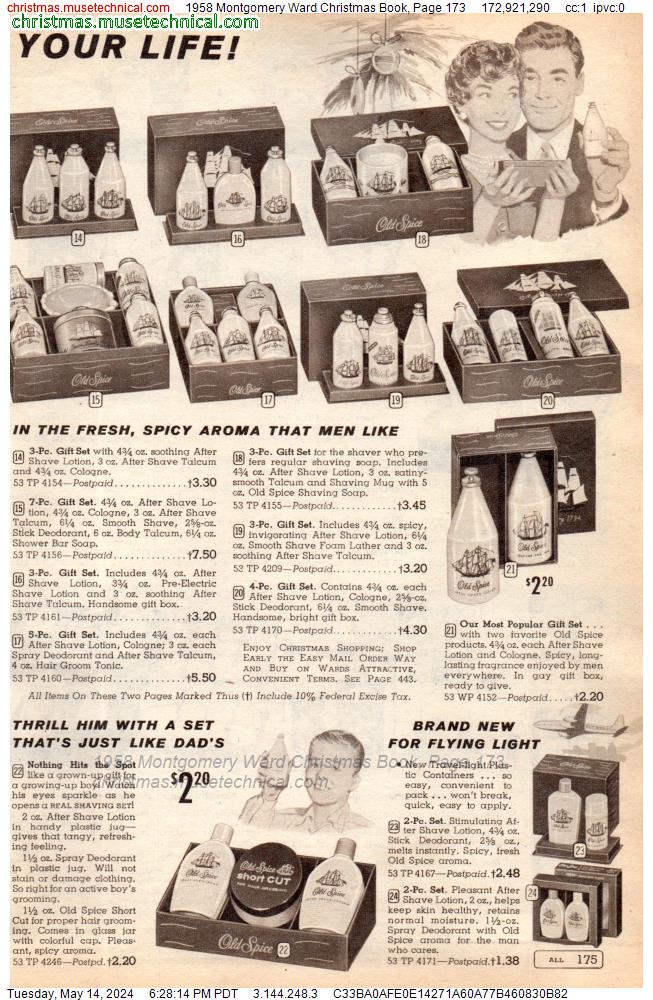 1958 Montgomery Ward Christmas Book, Page 173