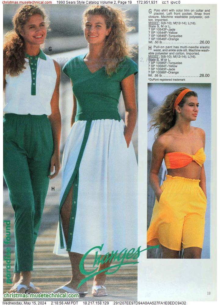 1990 Sears Style Catalog Volume 2, Page 19