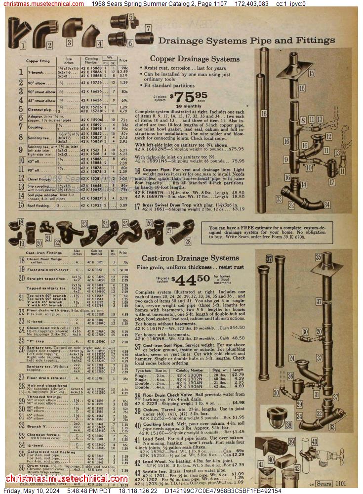1968 Sears Spring Summer Catalog 2, Page 1107