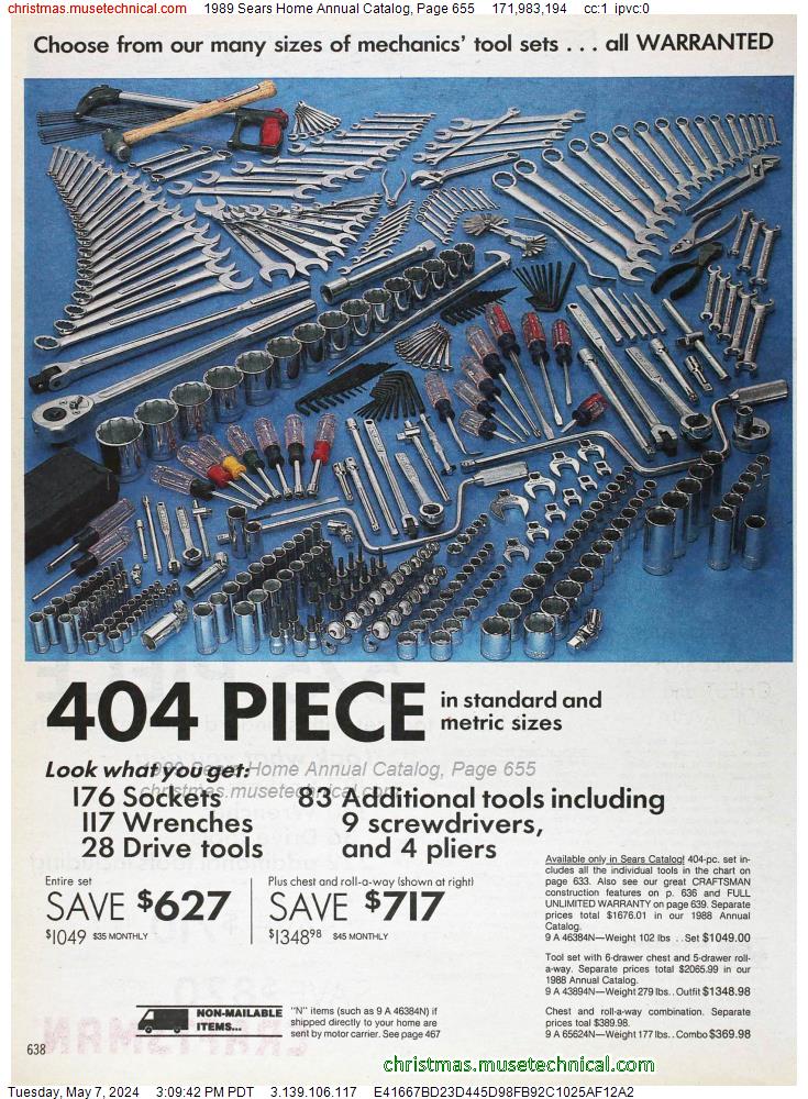 1989 Sears Home Annual Catalog, Page 655