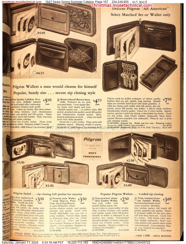 1947 Sears Spring Summer Catalog, Page 157