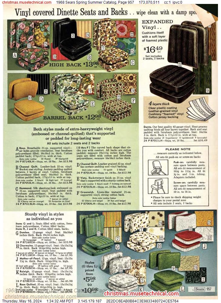 1968 Sears Spring Summer Catalog, Page 957
