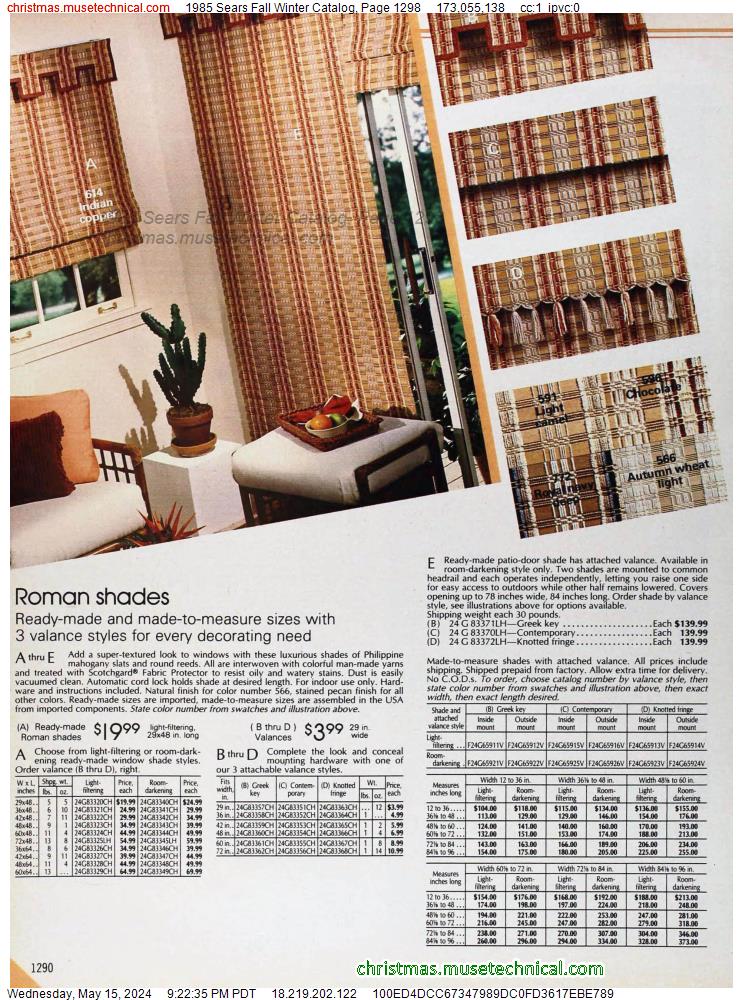 1985 Sears Fall Winter Catalog, Page 1298